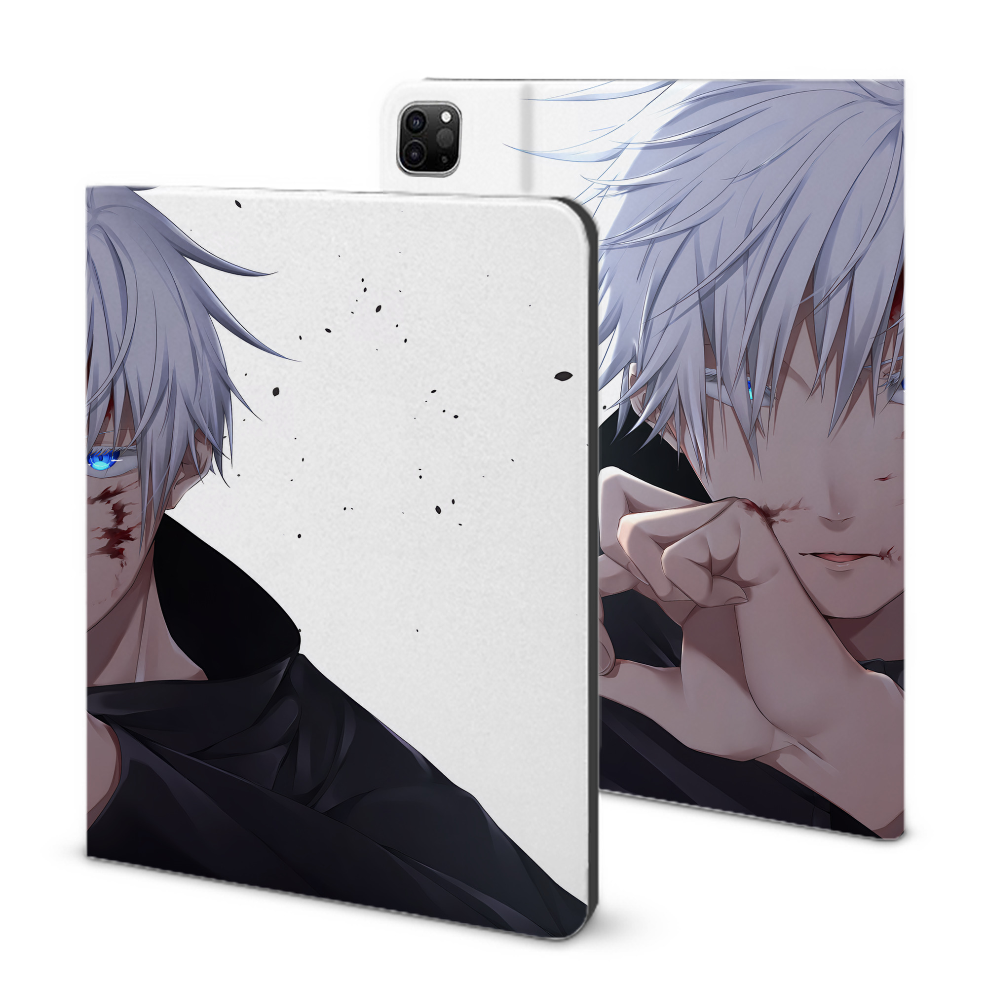 （画像用） 呪術廻戦 Jujutsu Kaisen IPad ケース ブック型 PUレザー TPU 耐衝撃 軽量 薄型 ペン収納なし 全面保護 IPad 各モデル対応